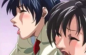 Shemale hentai assfucked in the toilet room