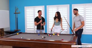 Naughty America - Lana Rhoades Threesome: Two Cocks at Once