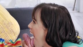 Sensual glam babe gives blowjob to clown before fucking
