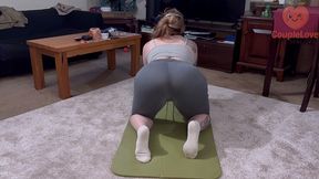 stepmom’s sweaty yoga tease