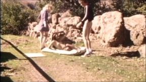 Asian pussy fucking in the garden