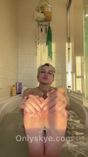 Bath time with Skye