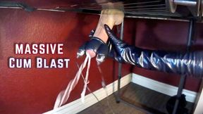 Milking Table Vibrator Edging HUGE Cumshot
