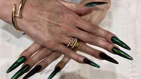 Long fingers with long nails