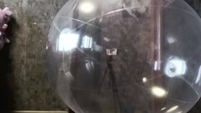 Ride on transparent ball