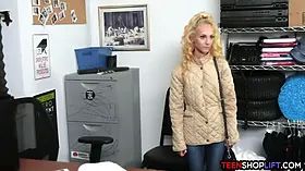 Tiny Teen thief busted and ratted out by her gf