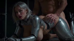 Busty AI-generated MILF gets creampied by giant cock