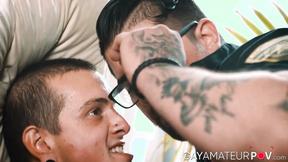 ”Tattooed cop Ryan Bones rimmed & screwed the butt of Harvey Sid after getting caugh”