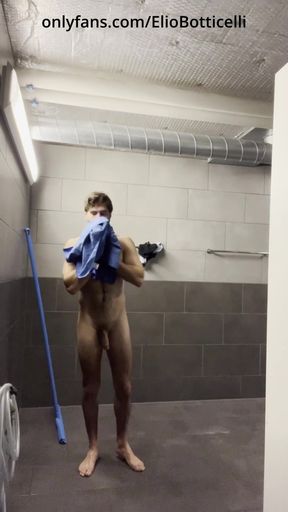 I go caught masturbating in the public shower   Clip 1