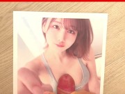 巨乳美人　手コキ　おっぱいと顔にぶっかけ／Big breasts beauty handjob bukkake on boobs and face
