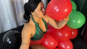 Merry Christmas blow-to-pop garland