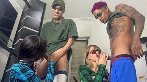 primeira vez fazendo troca de casal troca de casal de dois novinhos e duas novinhas isso e uma delicia