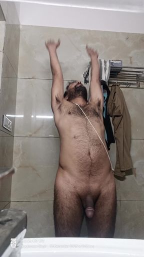 Indian Desi Man Enjoy Shower and Masterbation Show with Neighbour Police Officer Stepfather Pakistani Stepdaddy Teacher Army off