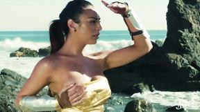 ”Tranny Wonder Female spreads her legs when she sees shaft”