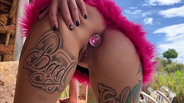 FULL VIDEO!! Horny rabbit gets her ass destroyed in a public farm - BLAKEPRODUCTIONS