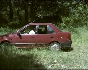 Perfect German blonde teen gets wrecked by two dicks in anal threeway