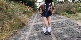 Outdoor Japanese amateur creampied