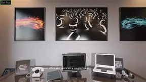 Married MILF cheats with a stranger while her husband plays video games