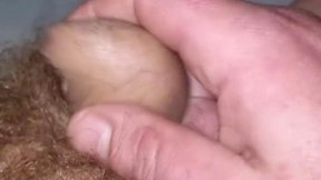 Petite tiny not cut penis. precum very wet. lovely ending.