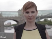 Jeny Smith public flasher shares great upskirt views on the streets