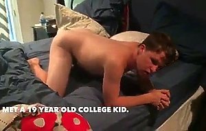 Young smooth boy fucked by older man
