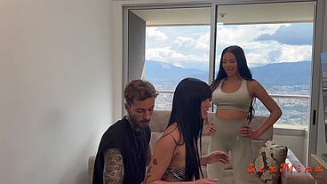 Yenifer Chacon and Rebecca Jhonson are hot Venezuelan pornstars that love to fuck with their coaches