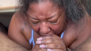 Uber Eats BBC On Break Ebony SSBBW CumShot (Inland Empire)