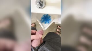 Pee Break at the Urinal. Figured I’d record it for those who like to witness guys pee.