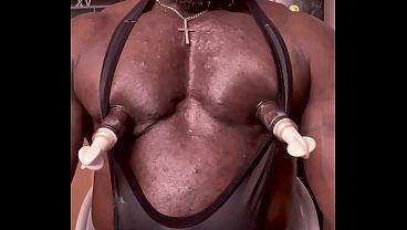 Smoking Muscle Tit Pump &amp_ Big Oiled Bodybuilder Butt Prostate Play