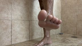 Shower With Rio | ASMR Hairy Feet and Wet Soles