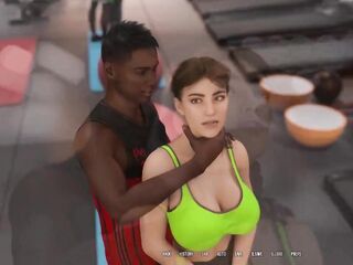 In Security: Married Woman Is Stretching Herself with the Trainer in the Gym Doing - Movie 12