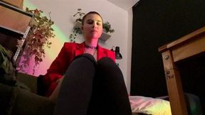 Teasing with my feet and stockings