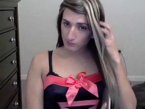 Teasing Crossdresser Shows Off Small Cock