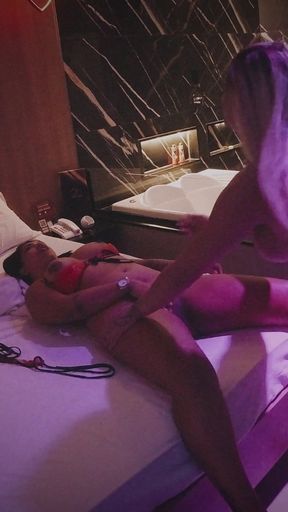 Velvet Mouth Trans Sucked Husband and Ate Wife Until They Came