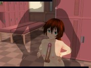 3D HENTAI Sportswoman fucks in the school locker room