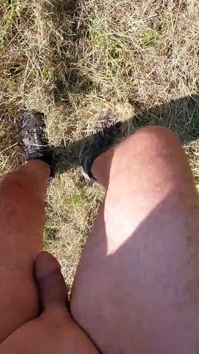 Naked at the side of motorway