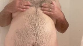 Chubby Man Goons With Small Penis. Multiple Cumshots