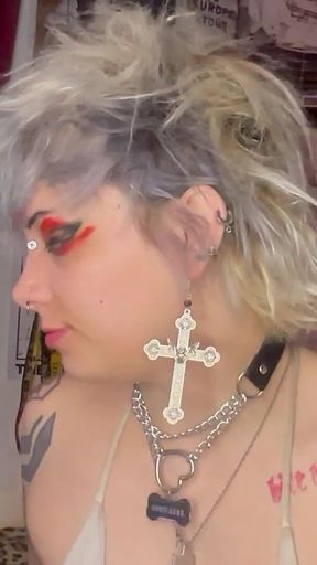 Lipstick Fetish JOI Handjob Jerk off Encouragement Taboo Black Lipstick Dirty Talk Glitterqueen1999