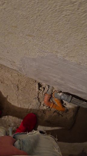Juicy Bulgarian cock hardens and finally spurts semen onto the wall of a dirty, old, abandoned warehouse.