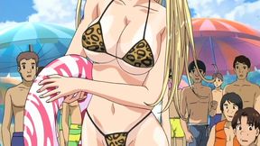 Stringendo: Private Lesson Of Angels 8 - Blonde Hentai Girl With Busty Tits Fucks On Public Beach