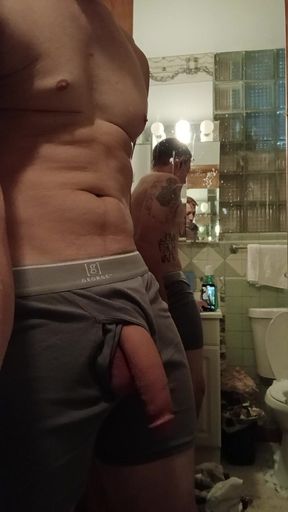 Just a little limp dick self sucking.