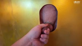 At the Gloryhole: How much does it squirt into the glass?