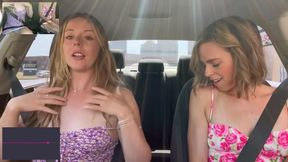 Cumming Hard In Public Drive Thru With Lush Remote Controlled Vibrators - Serenity Cox And Nadia Foxx