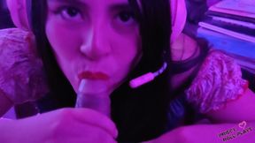 Latina GF cheats with POV blowjob on Valentine's Day