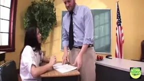 Instead of Studying the White Guy Teaches the Asian a Lesson with His Huge Cock