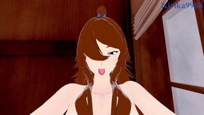 Naruto POV: Cute anime girl with big boobs gets intense sex in the cabin