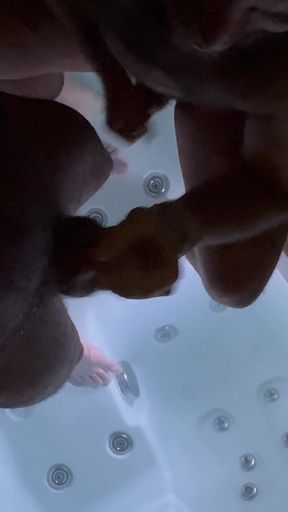 Hairy Bear Dominates: Hot Tub Oral, Rimming, Mutual Edging