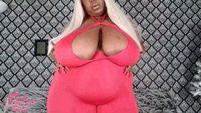 Pink Catsuit BBW Body Worship Striptease (MP4 Version)