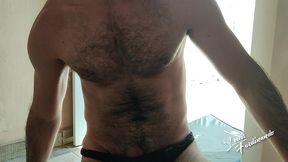 sunbathing on the man s hairy ass and cumming by louis ferdinando (full video)