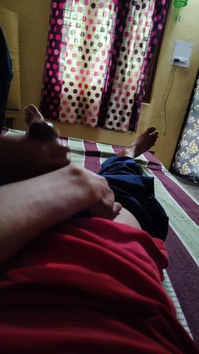 Indian Desi Village Bhabhi Sucking Dick of Her Lover and Cumshot